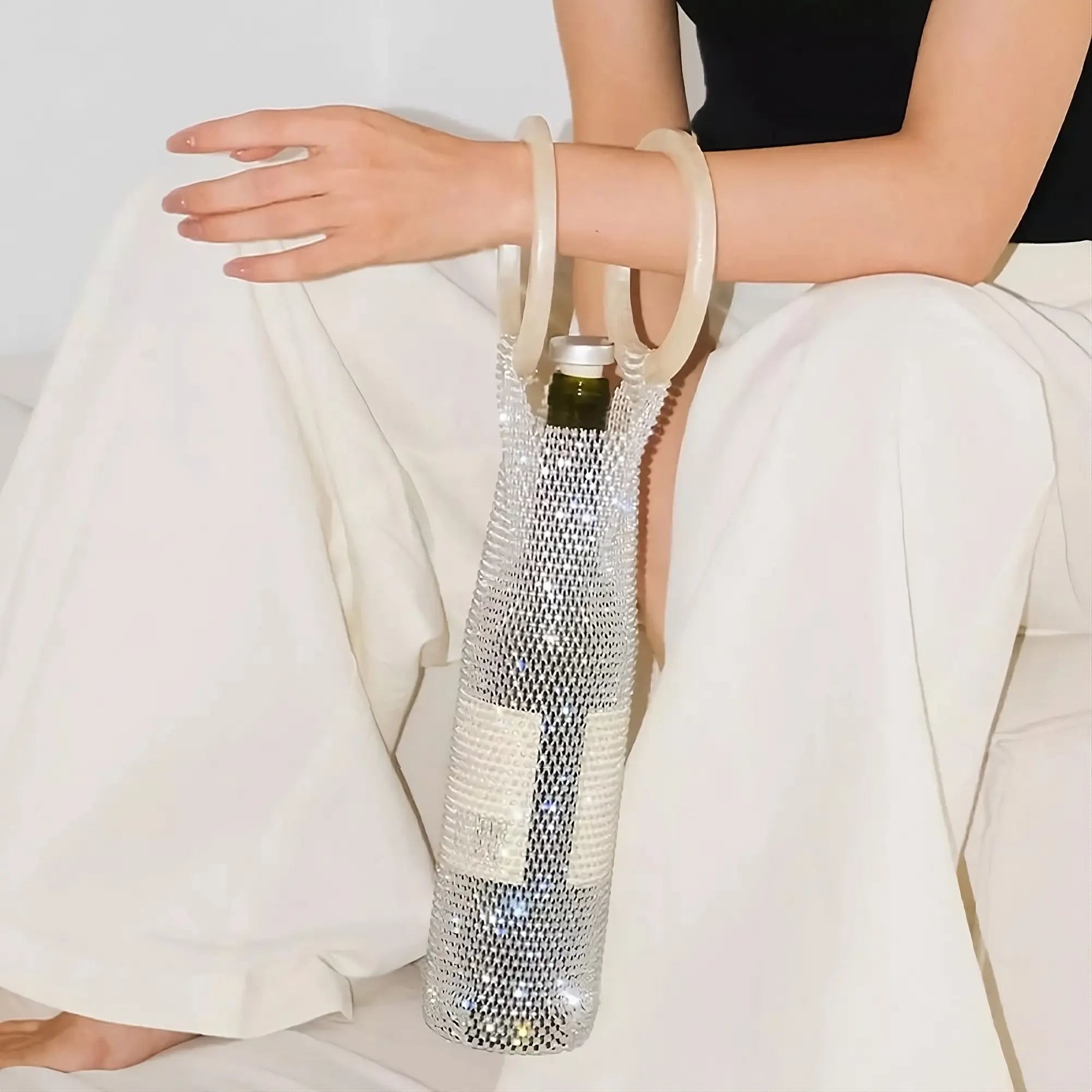 Rhinestone Wine Bag