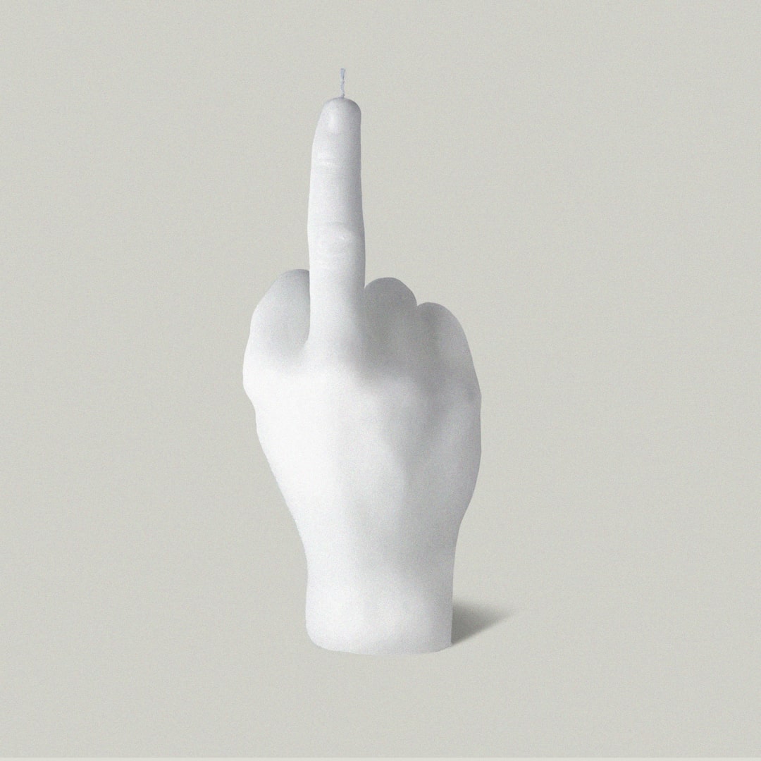 Hand Gesture Candles/White